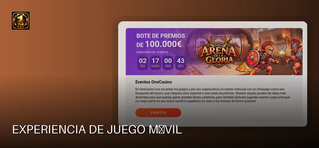 One Casino promotional banner