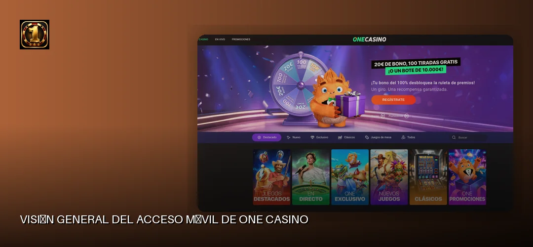 One Casino promotional banner