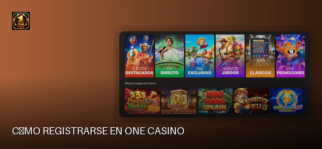 One Casino promotional banner