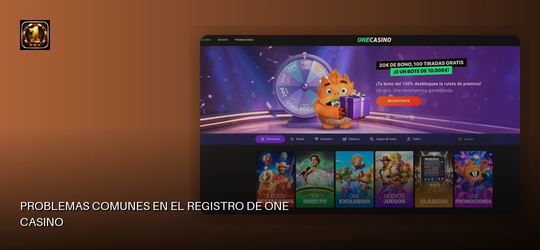 One Casino promotional banner